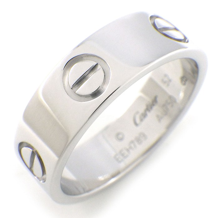 カルティエ Cartier リング ラブ クラシックモデル MM B4084752 K18WG 12号 / #52 【中古】