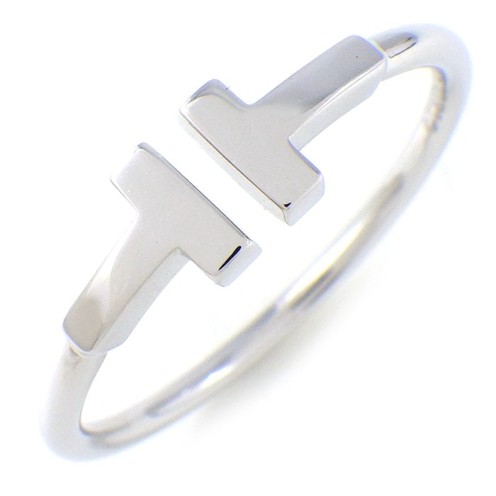 ティファニー Tiffany & Co. リング Tワイヤー K18WG 23号 【中古】