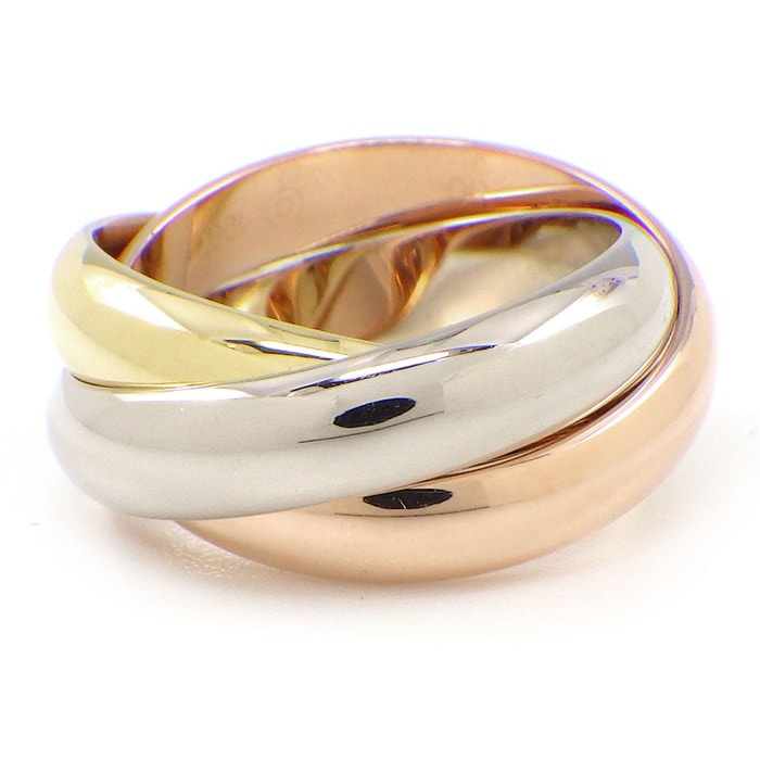 カルティエ Cartier リング トリニティ スリーカラー K18PG K18WG K18YG 10.5号 / #50 【中古】