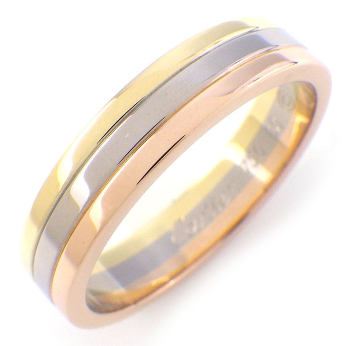 カルティエ Cartier リング ヴァンドーム B4052160 トリニティ ウェディング スリーカラー K18PG K18WG K18YG 19.5号 / #60 【中古】