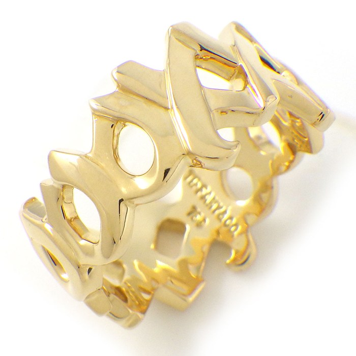 ティファニー Tiffany & Co. リング ラブ&キス XO グラフィティ K18YG 13号 【中古】