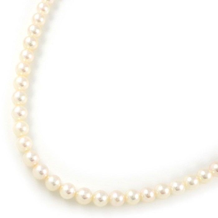 タサキ 田崎真珠 TASAKI ネックレス バランス あこやパール 4.5mm珠 サクラゴールド K18SG 【中古】