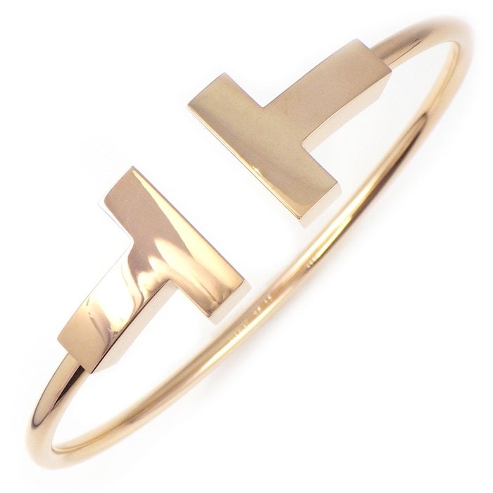 ティファニー Tiffany & Co. バングル Tワイド ワイヤー 66964310 K18PG /#L 【中古】