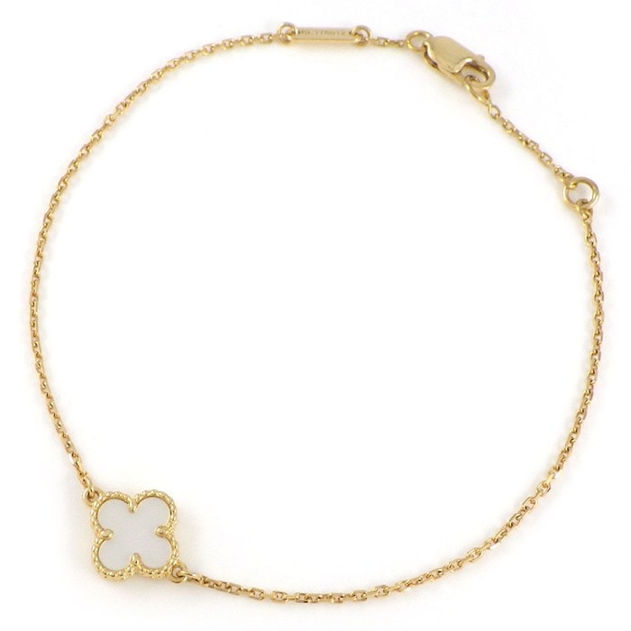 ヴァンクリーフ＆アーペル Van Cleef & Arpels ブレスレット スウィートアルハンブラ VCARF68800 ホワイト シェル K18YG 【中古】