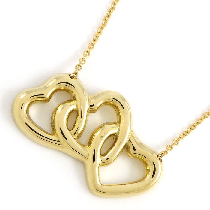 ティファニー Tiffany & Co. ネックレス トリプルハート K18YG 【中古】