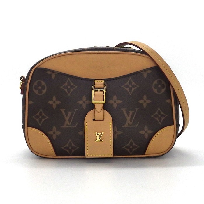 ルイ・ヴィトン Louis Vuitton ショルダーバッグ ドーヴィル MINI M45528 モノグラムキャンバス ベージュ レザー ゴールド金具 【中古】