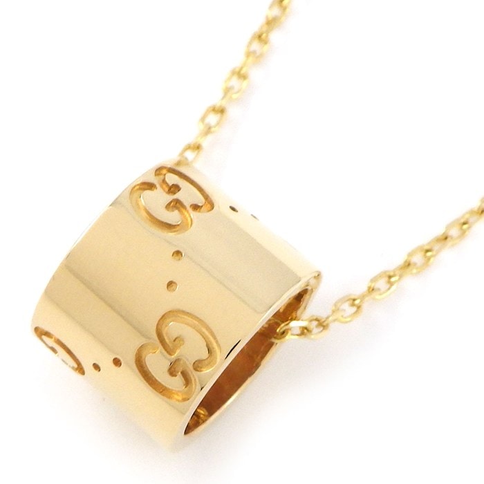 グッチ GUCCI ネックレス アイコン K18YG 【中古】