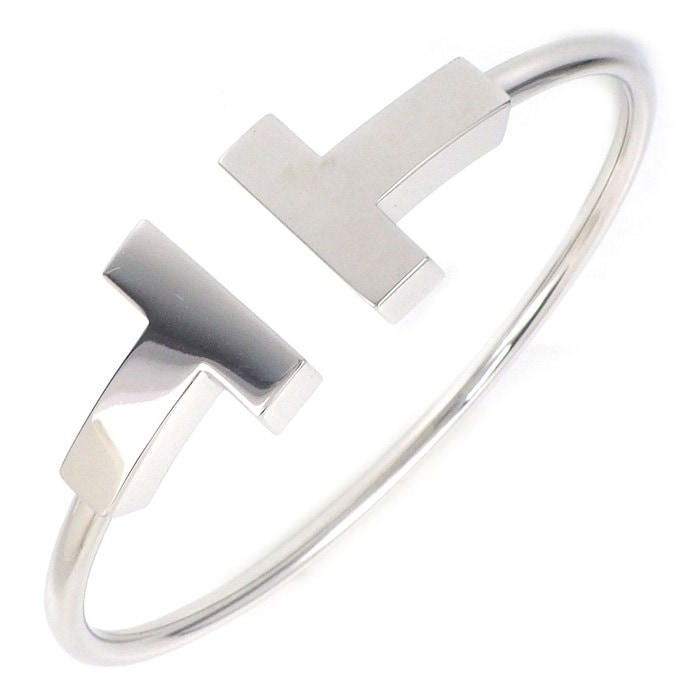 ティファニー Tiffany & Co. バングル Tワイド ワイヤー 66964434 K18WG 【中古】