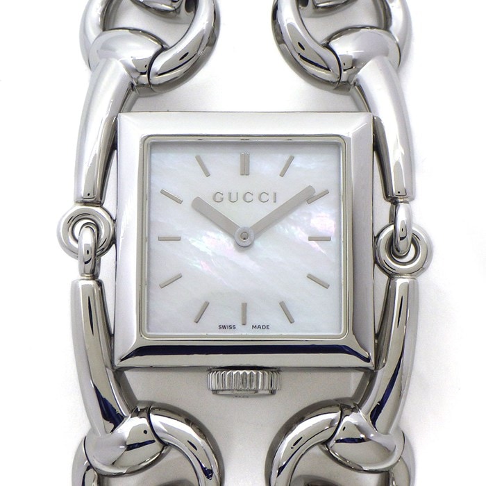 GUCCI シルバー アナログ時計 GUCCI グッチ スネーク 蛇 腕時計 ユニ