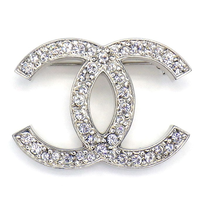  シャネル CHANEL ブローチ ココマーク 2012年製 ラインストーン メタル 【中古】