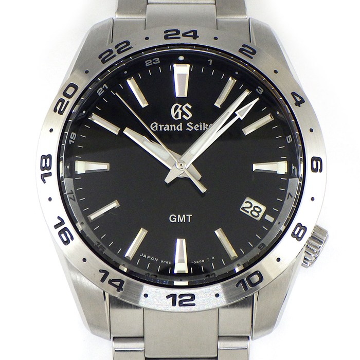 グランドセイコー Grand Seiko 腕時計 スポーツコレクション SBGN027/9F86-0AK0 ブラック文字盤 デイト GMT 夜光針・インデックス SS クオーツアナログ 【箱・保付き】 【中古】