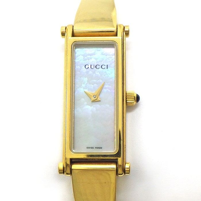 GUCCI 110 GG柄ホワイトシェル文字盤 ゴールドベルト GUCCI 110 GG柄ホワイトシェル文字盤 ゴールドベルト GUCCI 110 GG柄