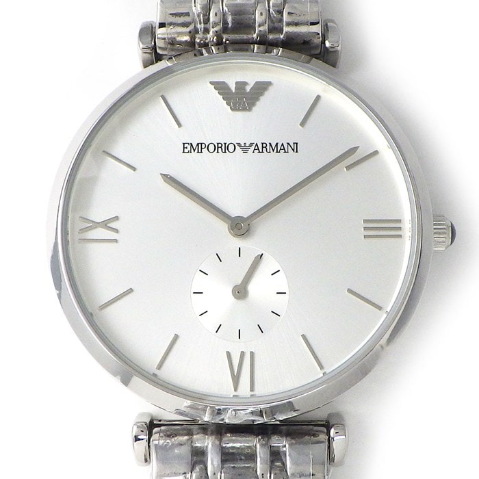 エンポリオアルマーニ EMPORIO ARMANI 腕時計 AR-1819 ホワイト文字盤 SS クオーツアナログ