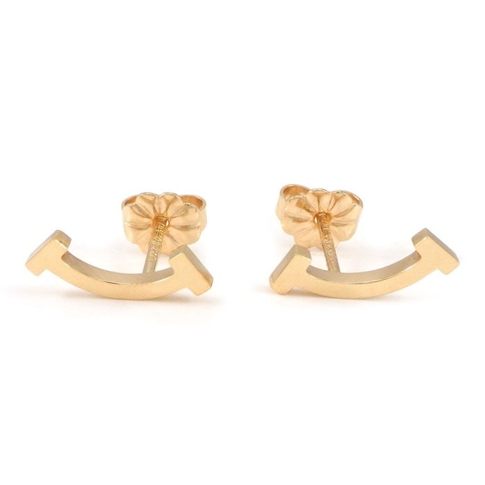 ティファニー Tiffany & Co. ピアス Tスマイル ミニ 60150754 K18PG 【中古】