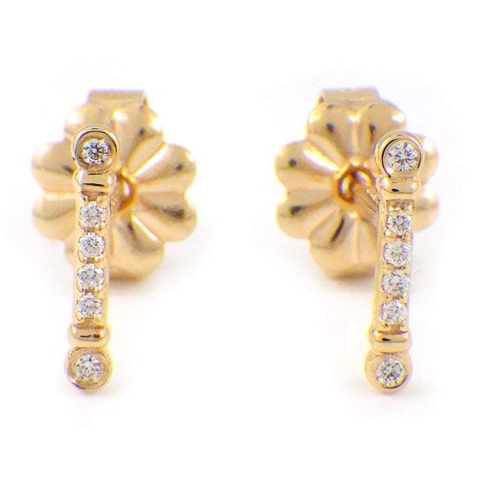 ティファニー Tiffany & Co. ピアス フルールドリス ステム ダイヤモンド K18PG 【中古】