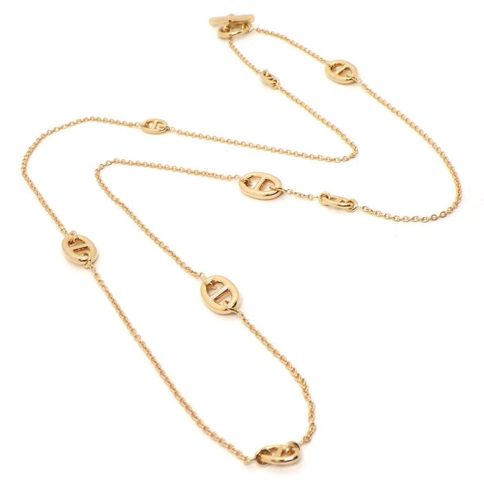 エルメス HERMES ロングネックレス シェーヌダンクル ファランドール K18PG 【中古】