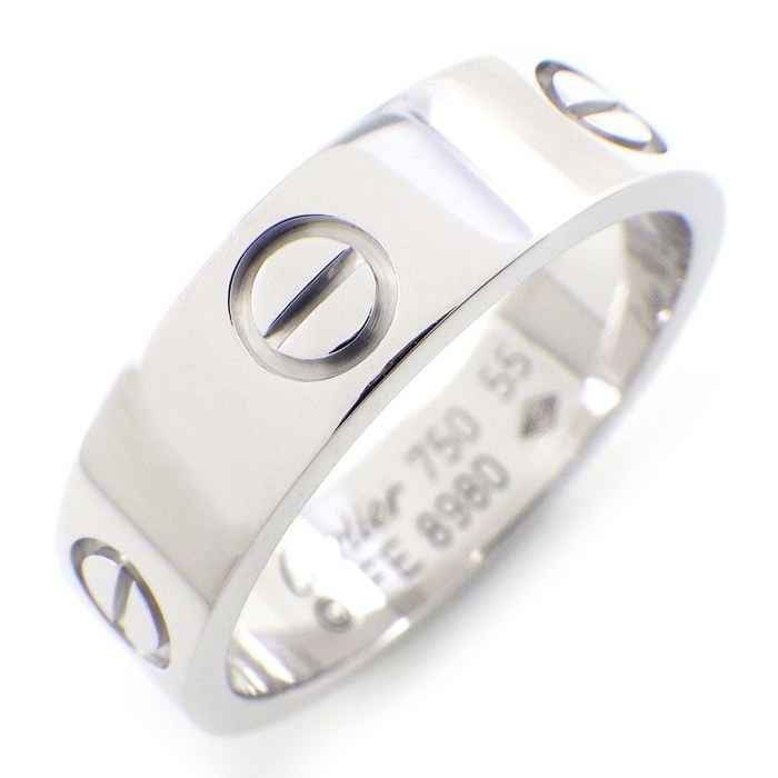 カルティエ Cartier リング ラブ クラシックモデル MM B4084755 K18WG 14.5号 / #55 【中古】