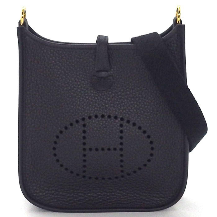 エルメス HERMES ショルダーバッグ エヴリンTPM W刻印 2024年製 ノワール トリヨンクレマンス レザー ゴールド金具 【中古】