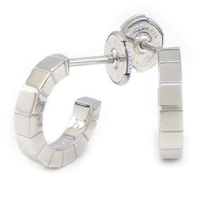 カルティエ Cartier ピアス ラニエール サークル フープ K18WG 【中古】