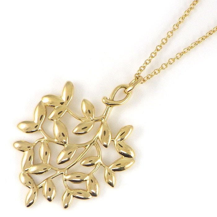 ティファニー Tiffany & Co. ネックレス オリーブ リーフ K18YG 【中古】