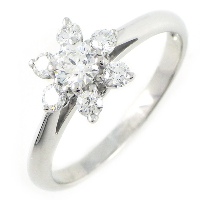 ティファニー Tiffany & Co. リング バターカップ フラワー ダイヤモンド PT950 14号 【中古】