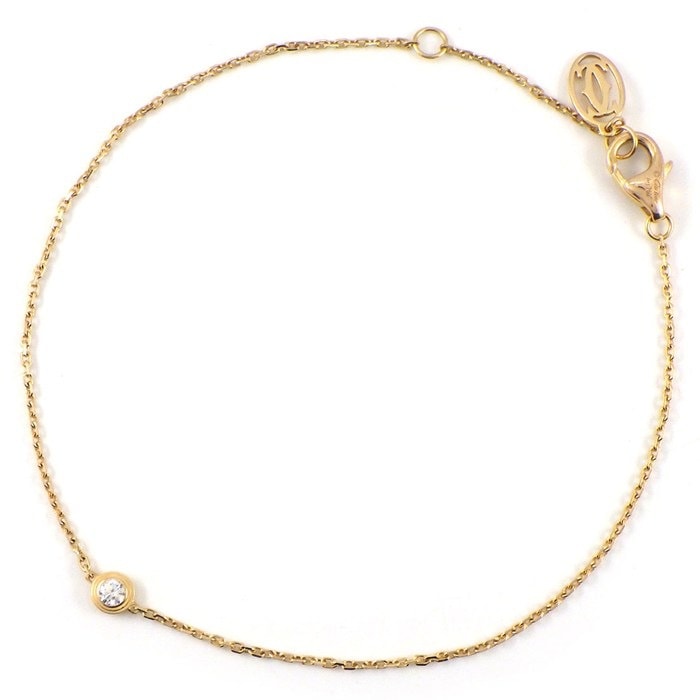 カルティエ Cartier ブレスレット ダムール XS ディアマン レジェ B6045617 1ポイント ダイヤモンド 0.04ct K18PG 【中古】