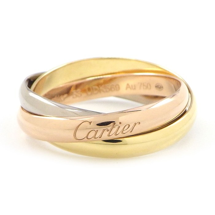 カルティエ Cartier リング トリニティ スリーカラー K18PG K18WG K18YG 13号 / #53 【中古】