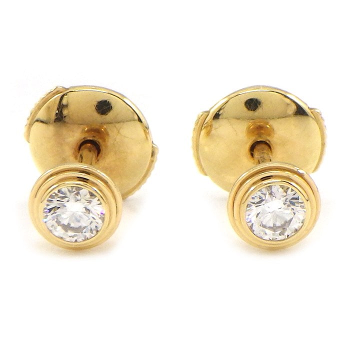 カルティエ Cartier ピアス ダムール MM B8041600 ディアマン レジェ 2ポイント ダイヤモンド 計0.26ct K18YG 【箱・保付き】 【中古】