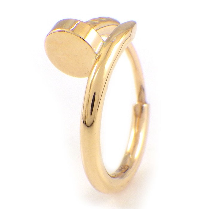 カルティエ Cartier シングルピアス ジュストアンクル シングル ミニモデル B8301491 釘モチーフ フープ K18PG ※片方のみ 【中古】