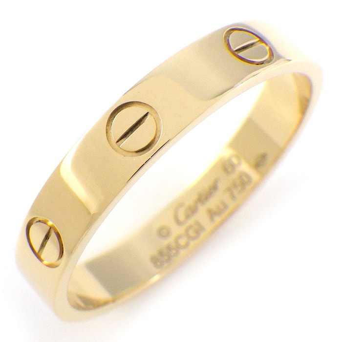 カルティエ Cartier リング ラブ スモールモデル SM B4085060 K18YG 19号 / #60 【中古】