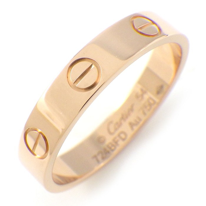カルティエ Cartier リング ラブ スモールモデル SM B4085254 K18PG 13.5号 / #54 【中古】