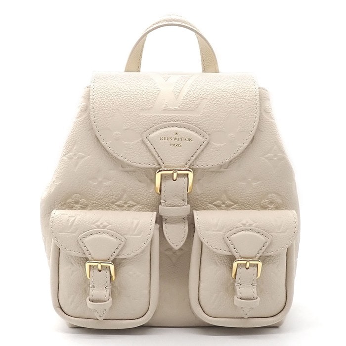 ルイ・ヴィトン LOUIS VUITTON バックパック/リュックサック バックアップ M47106 クレーム モノグラムアンプラント レザー ゴールド金具 【中古】
