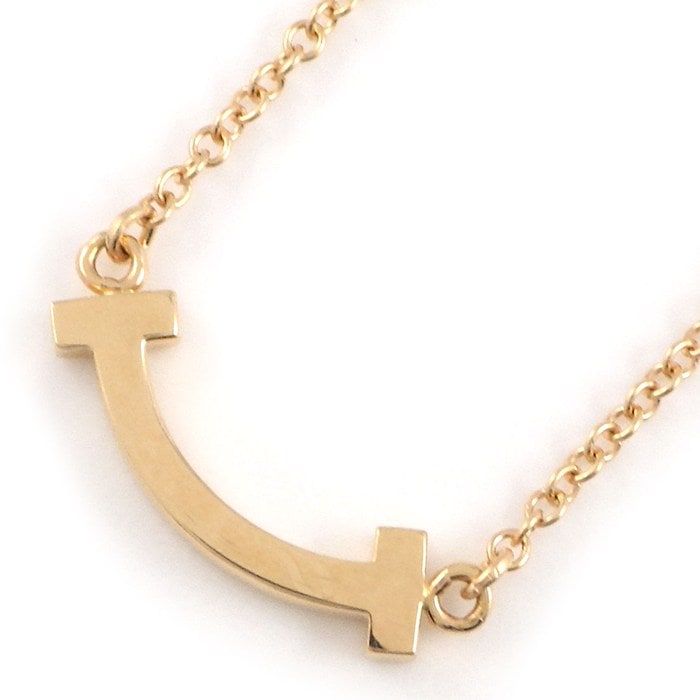  ティファニー Tiffany & Co. ネックレス Tスマイル ミニマイクロ 62617721 K18PG 【中古】