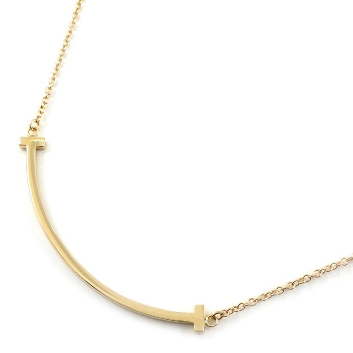 ティファニー Tiffany & Co. ネックレス Tスマイル スモール 60011678 K18PG 【中古】