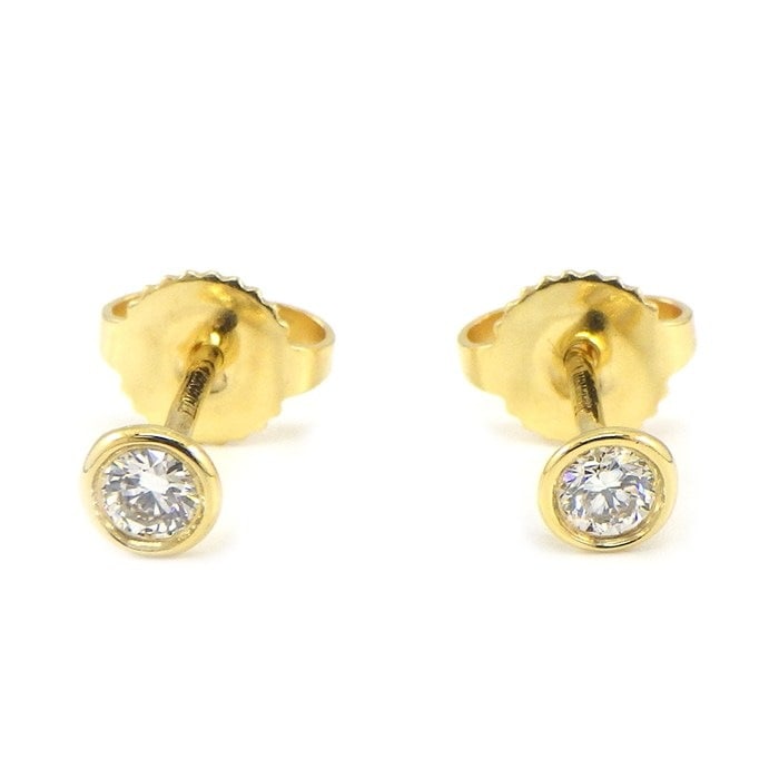ティファニー Tiffany & Co. ピアス バイザヤード 60017485 ダイヤモンド 0.16ct K18YG 【中古】