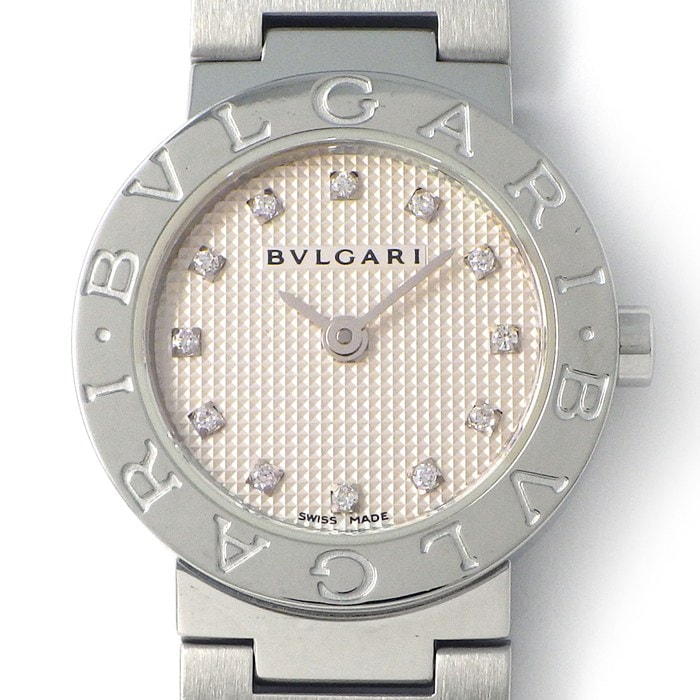 ブルガリ BVLGARI 腕時計 ブルガリブルガリ BB23SS 12ポイント ダイヤインデックス アイボリーギョーシェ文字盤 SS クオーツアナログ 【中古】