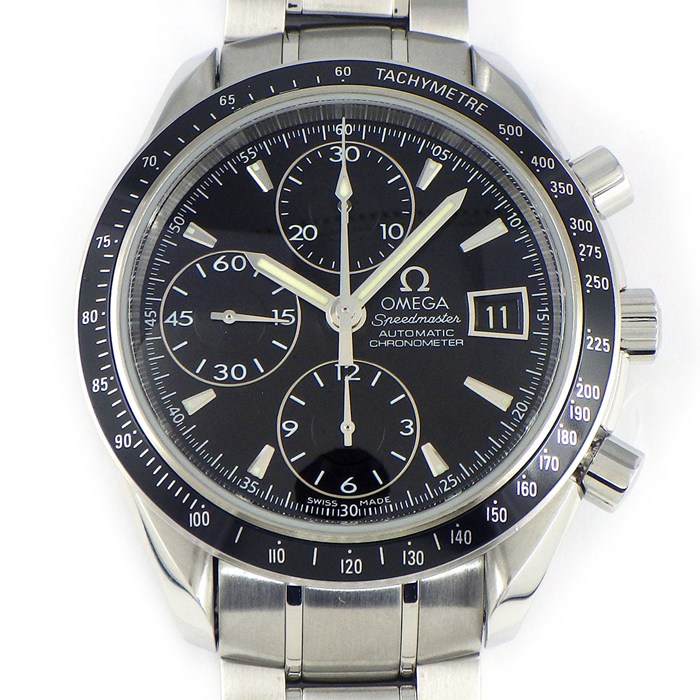 オメガ OMEGA 腕時計 スピードマスター 3210.50 ブラック文字盤 デイト クロノグラフ スモールセコンド 夜光針・インデックス SS 自動巻き 【箱・保付き】 【中古】