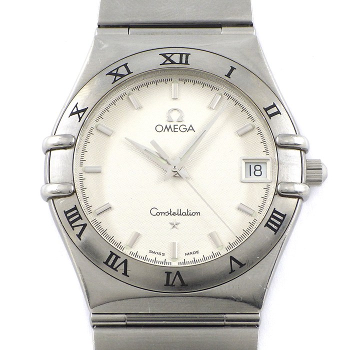 オメガ OMEGA 腕時計 コンステレーション 1512.30.00 デイト 夜光針 ディアマンテ シルバー文字盤 SS クオーツアナログ 【箱・保付き】 【中古】