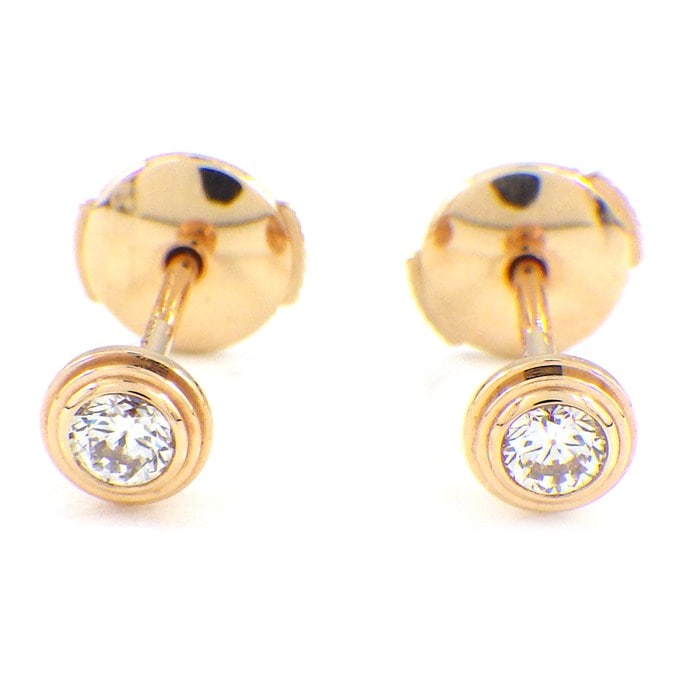 カルティエ Cartier ピアス ダムール SM ディアマン レジェ B8301406 2ポイント ダイヤモンド 0.18ct K18PG 【箱・保付き】 【中古】