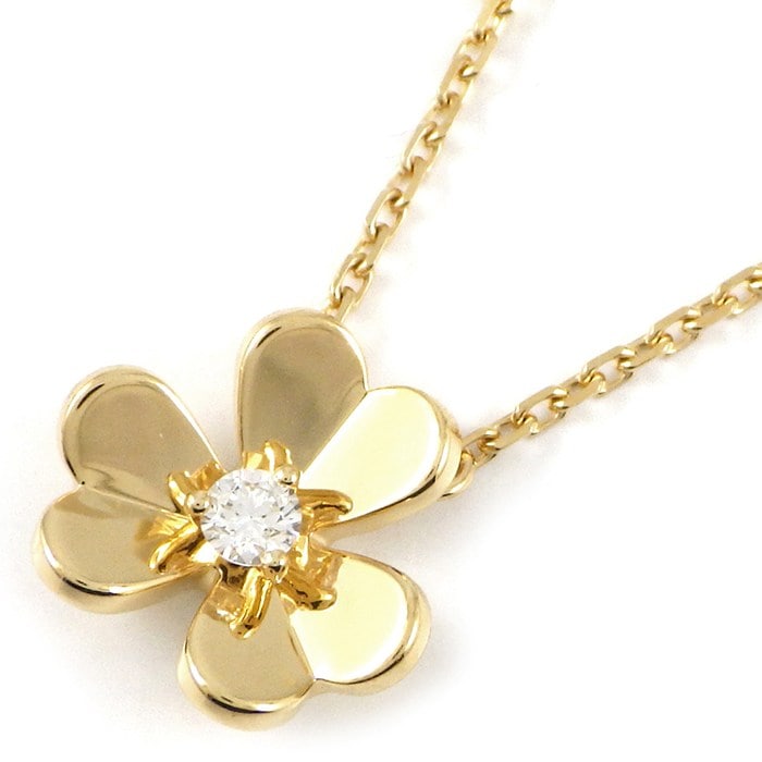 ヴァンクリーフ＆アーペル Van Cleef & Arpels ネックレス フリヴォル ミニ VCARPOJ100 1ポイント ダイヤモンド 0.05ct 【中古】