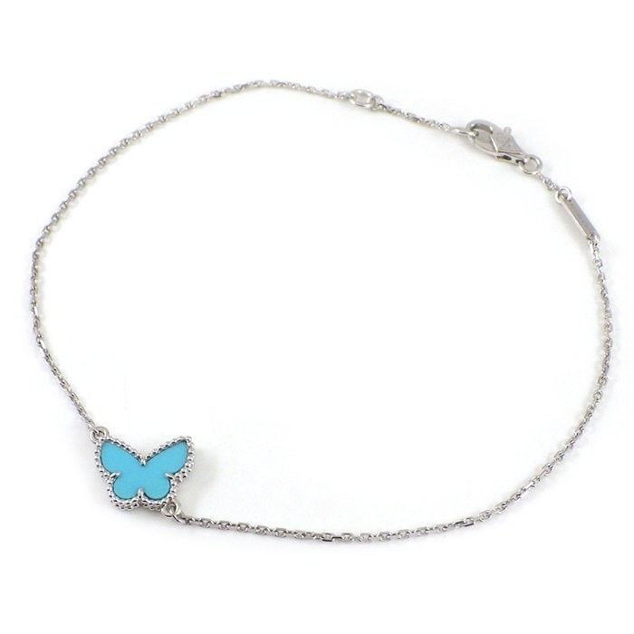 ヴァンクリーフ＆アーペル Van Cleef & Arpels ブレスレット スウィートアルハンブラ パピヨン ターコイズ トルコ石 K18WG 【中古】