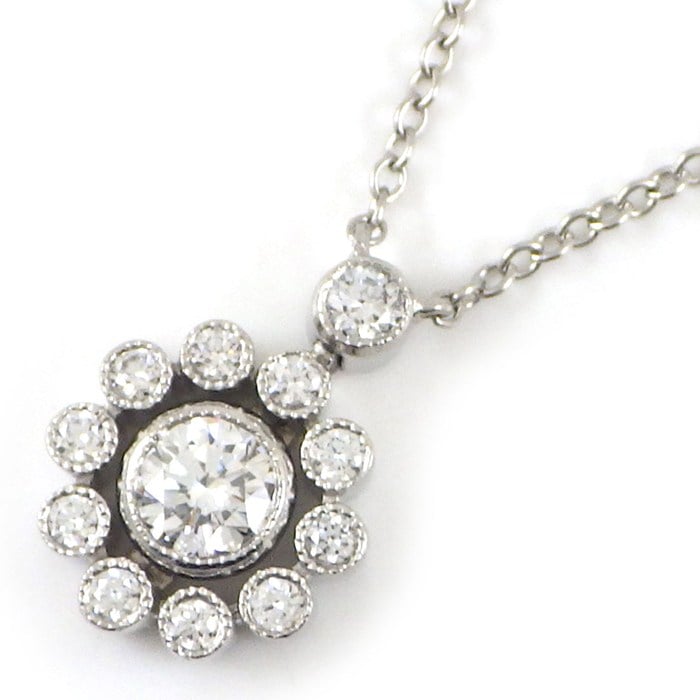 ティファニー Tiffany & Co. ネックレス エンチャントフラワー ダイヤモンド PT950 【中古】