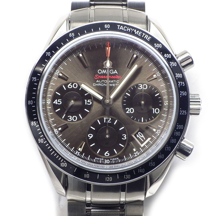 オメガ OMEGA 腕時計 スピードマスター 323.30.40.40.06.001 サンレイ グレー文字盤 デイト クロノグラフ スモールセコンド 夜光針・インデックス SS 自動巻き 【中古】