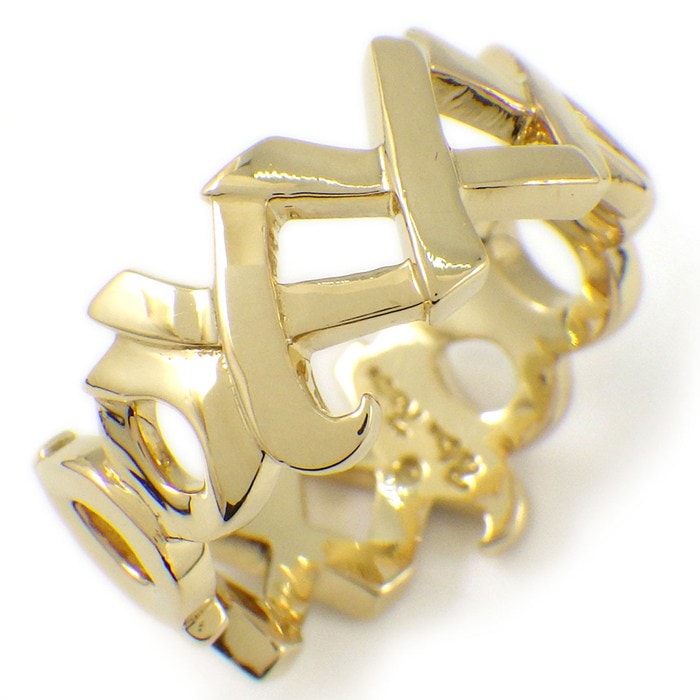 ティファニー Tiffany & Co. リング ラブ&キス XO グラフィティ K18YG 12.5号 【中古】