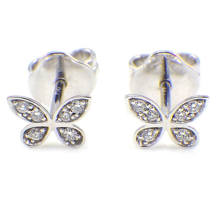 グラフ Graff GRAFF ピアス パヴェ バタフライ プティ RGE1563 ダイヤモンド 計0.08ct K18WG 【箱・保付き】 【中古】