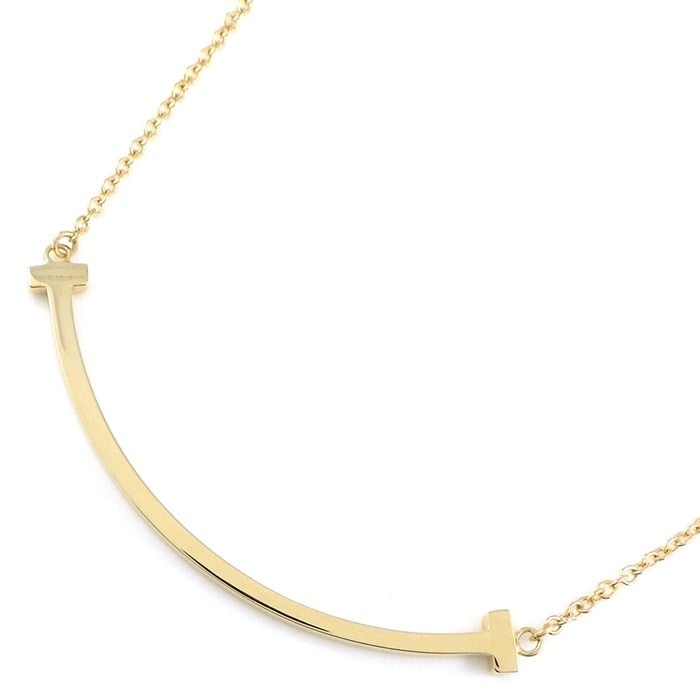 ティファニー Tiffany & Co. ネックレス Tスマイル スモール 60011679 K18YG 【中古】