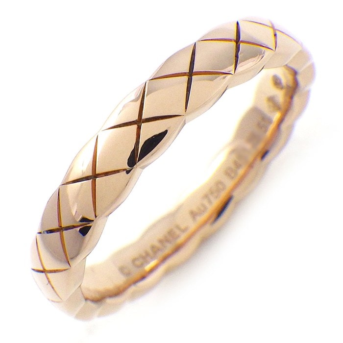 シャネル CHANEL リング ココクラッシュ ミニモデル J11785 マトラッセ キルティング K18BG 10.5号 / #51 【箱・保付き】 【中古】