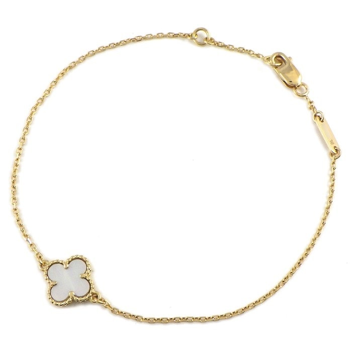 ヴァンクリーフ＆アーペル Van Cleef & Arpels ブレスレット スウィートアルハンブラ VCARF68800 ホワイト シェル K18YG 【中古】