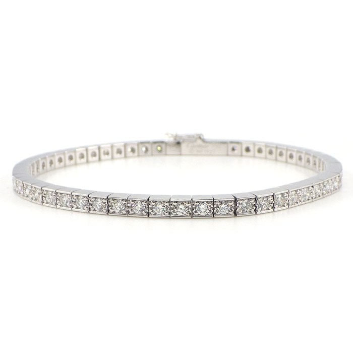 カルティエ Cartier ブレスレット ラニエール フル ダイヤモンド K18WG / #15 【中古】