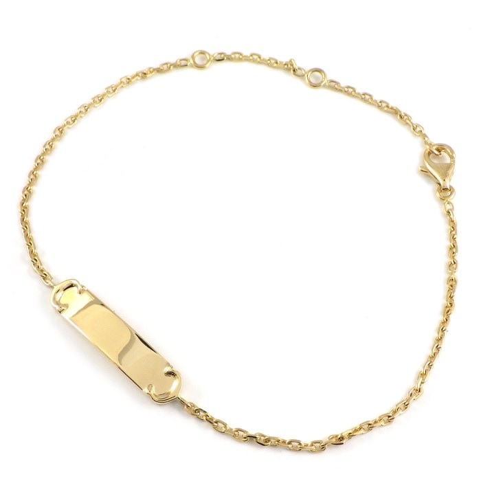 カルティエ Cartier ブレスレット チェーン プレート 2C C2 K18YG 【中古】